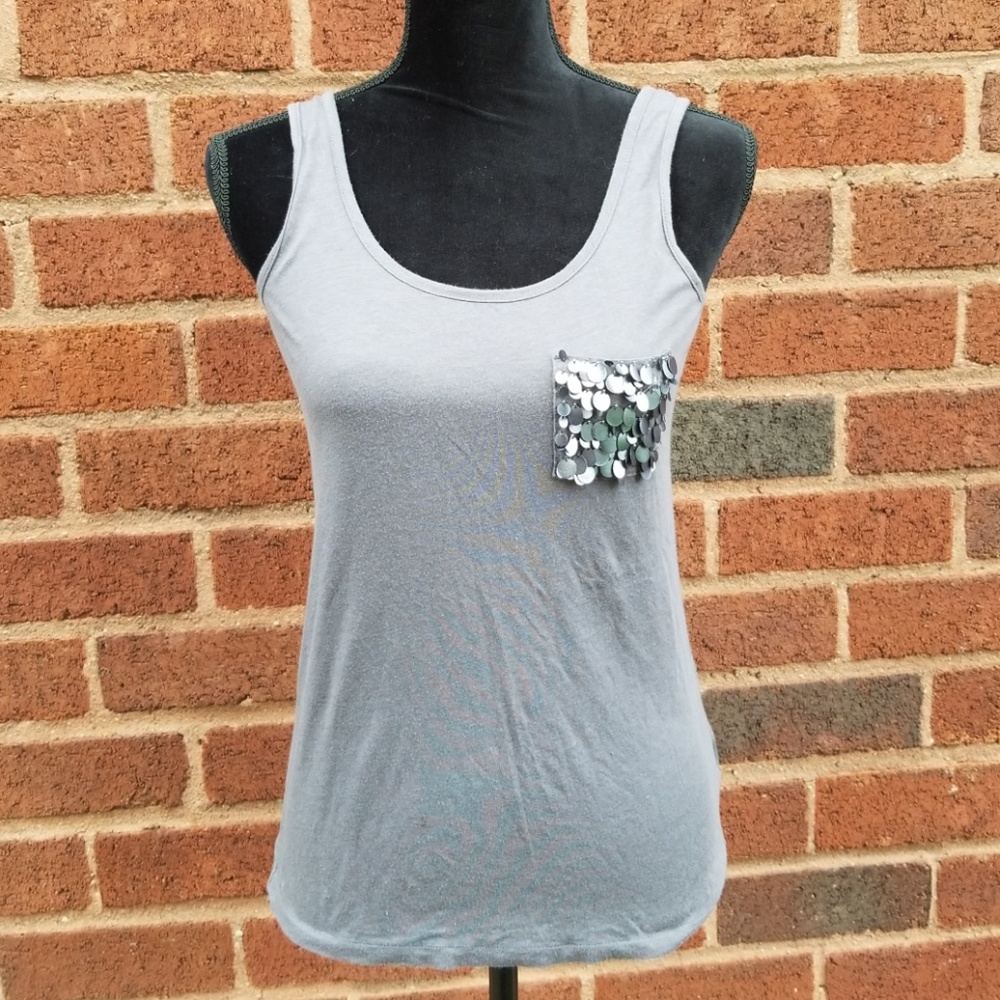 J Crew Sz XS Decorative Tank VGUC - Picture 2 of 5